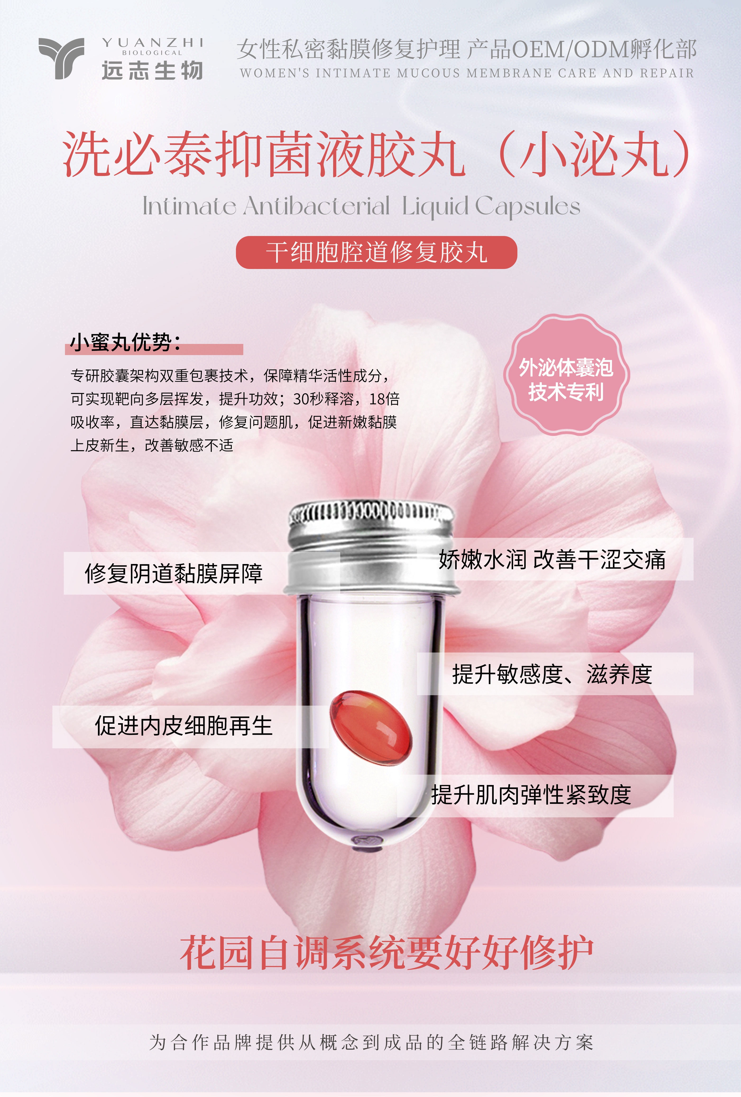 私密修护凝胶核心成分展示